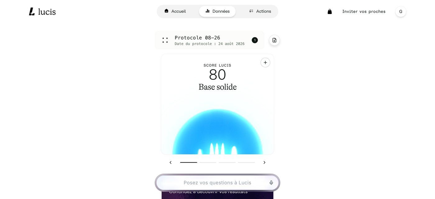 Réponse du chat IA Lucis à la question sur une HbA1c à 5,9 pour cent, croisant glycémie à jeun, insuline, HOMA et triglycérides avant de renvoyer au médecin