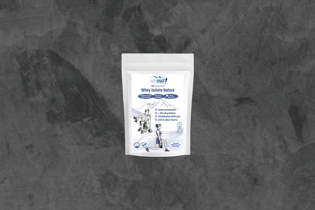 Whey isolate nature Nutratrail de Nutrixeal, pour l'article whey après 50 ans