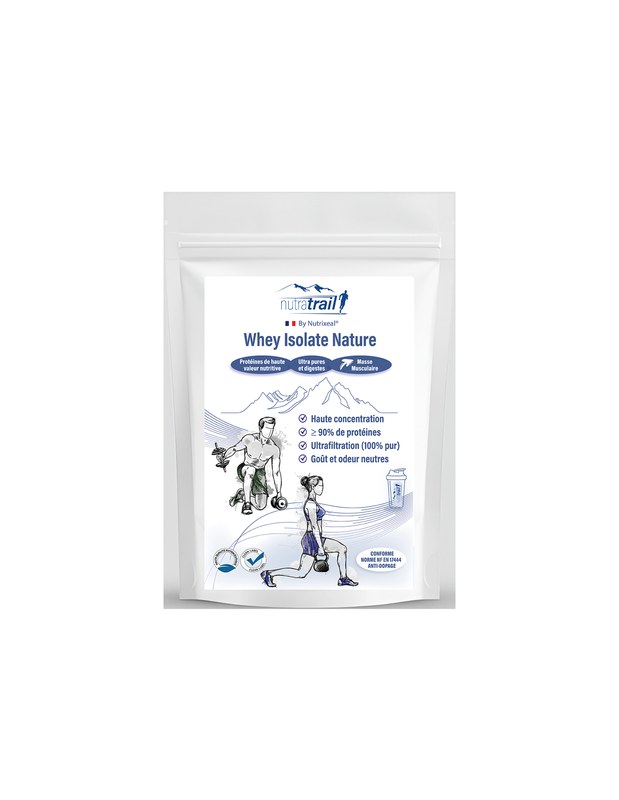 Sachet de whey isolate nature Nutratrail® de Nutrixeal